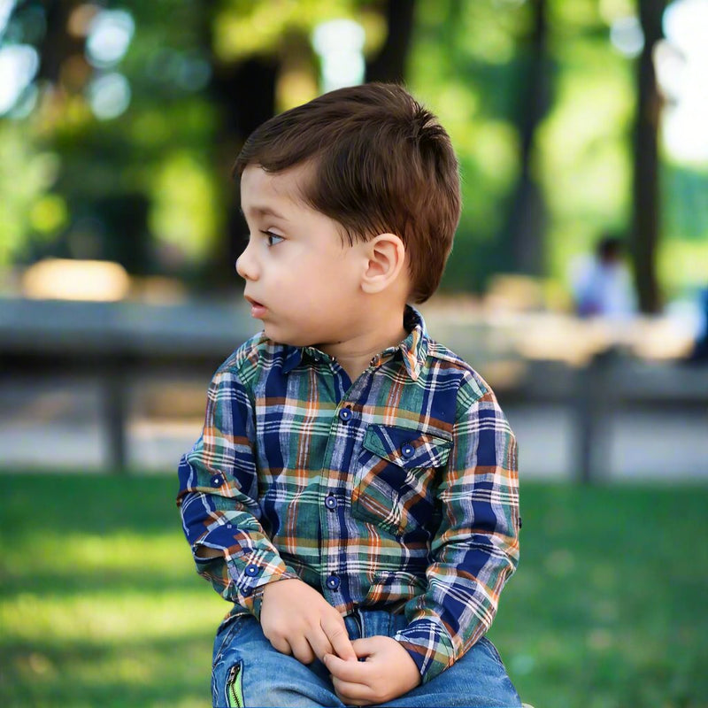 Green & Blue Premium Winter Shirt