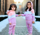 Vibrant 3 Colors Girl's Fleece Set 2PC