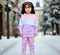 Vibrant 3 Colors Girl's Fleece Set 2PC