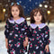 Girl's Winter Black Floral Frock