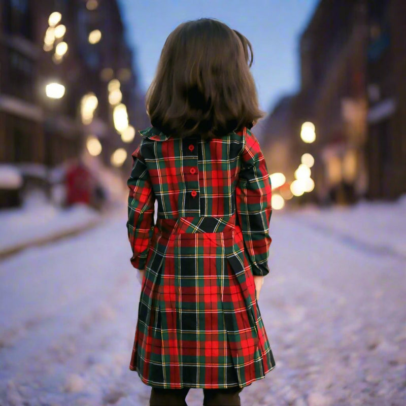 Peter Pan Collar Girls Winter Frock