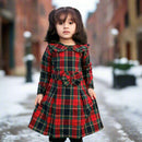 Peter Pan Collar Girls Winter Frock