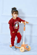 Winter Maroon Fleece Set 2PC