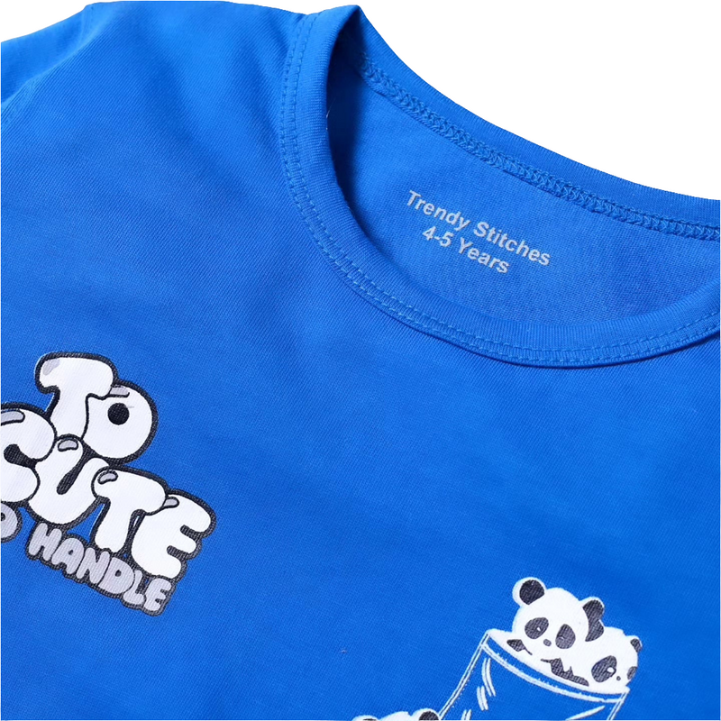 Royal Blue Panda World T-Shirt