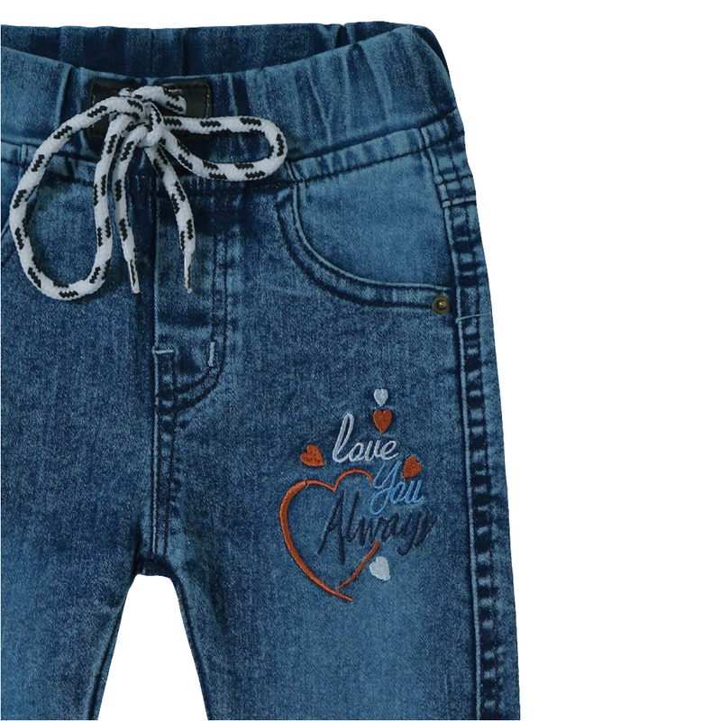 Girls Embroidered Trouser Comfy, Durable Jeans